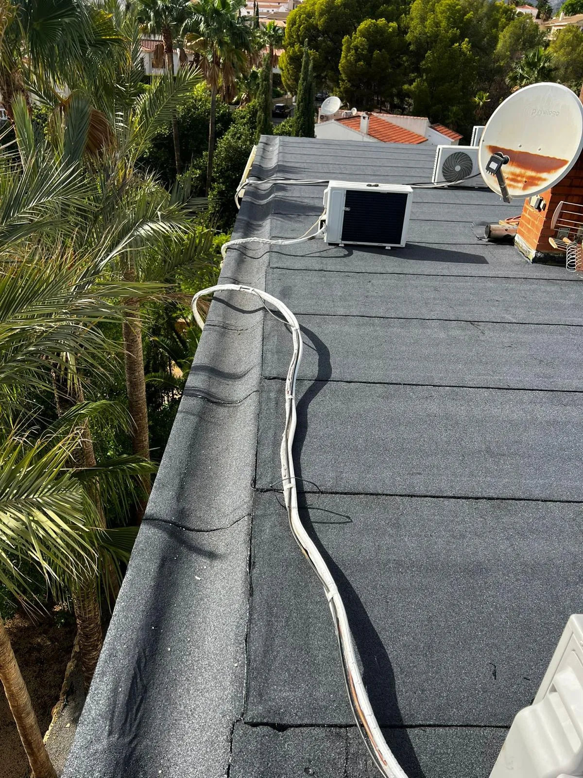 Cubierta inclinada con membrana