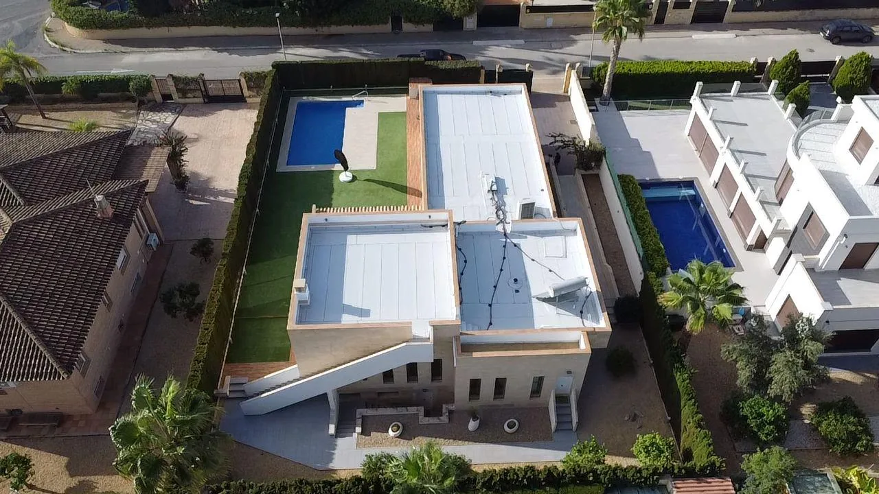 Cubierta plana vista drone