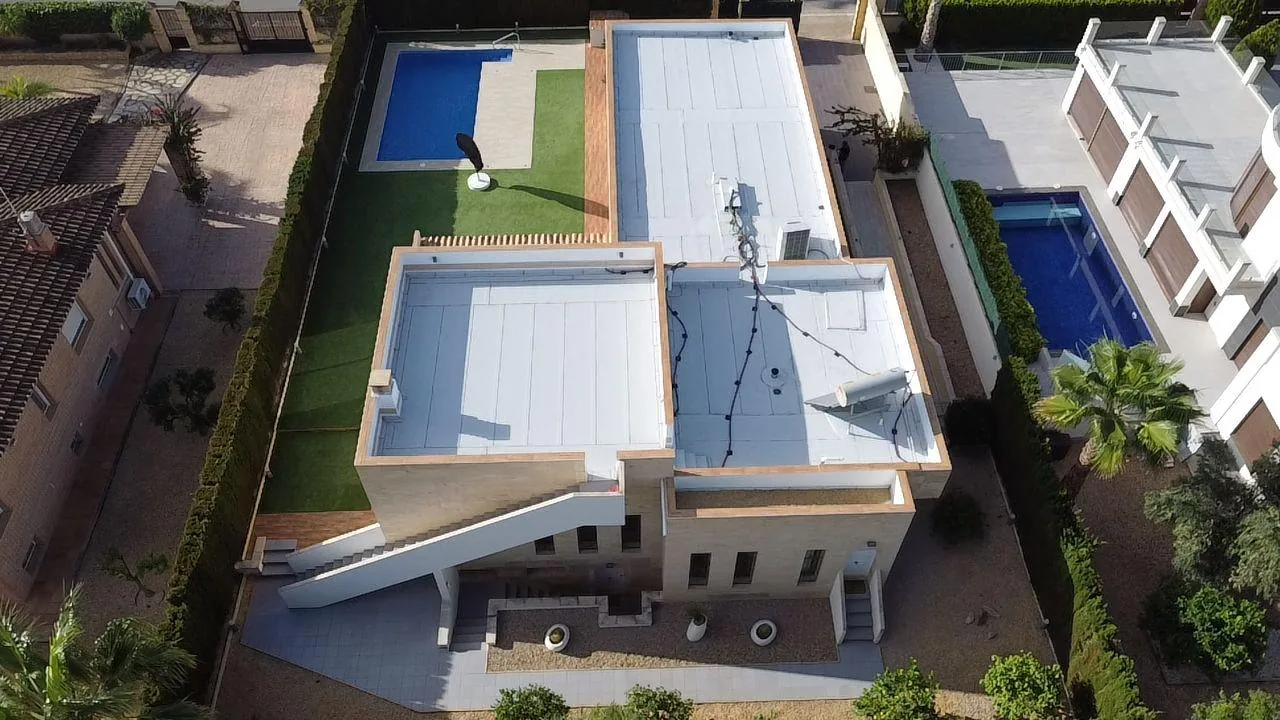 Cubierta plana villa moderna